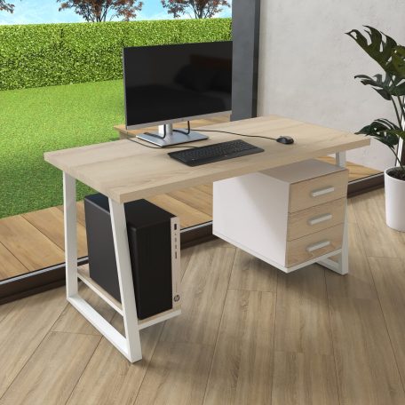 Комп'ютерний стіл з натурального дерева (ясен) Вірджинія Wood WL 120*60*75 Натуральний (22190004)