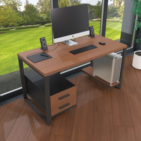 Комп'ютерний стіл з натурального дерева (ясен) Альфред Wood BL 120*60*75 Махагон Світлий (22160001)