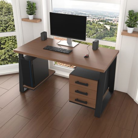 Комп'ютерний стіл з натурального дерева (ясен) Джорджія Wood BL 120*60*75 Махагон Світлий (22110001)