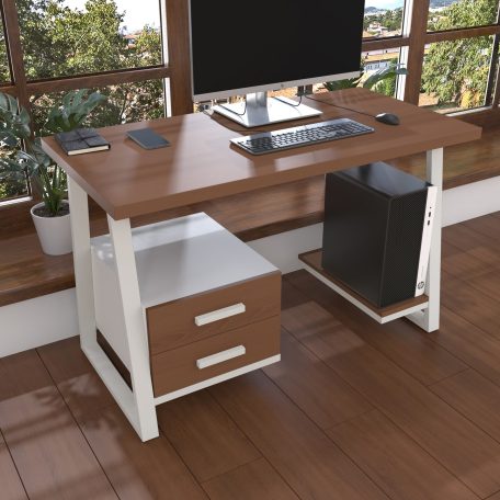 Комп'ютерний стіл з натурального дерева (ясен) Джорджія Wood WL 120*60*75 Махагон Світлий (22120001)