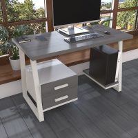 Комп'ютерний стіл з натурального дерева (ясен) Джорджія Wood WL 120*60*75 Сірий Камінь