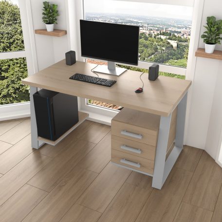 Комп'ютерний стіл з натурального дерева (ясен) Джорджія Wood 120*60*75 Карамель Світла (22100020)