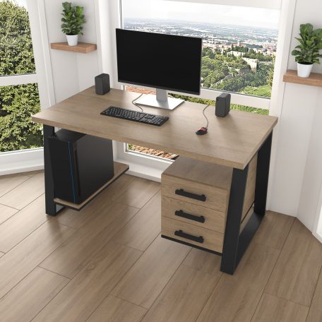 Комп'ютерний стіл з натурального дерева (дуб) Джорджія Wood 120*60*75 Карамель Світла (22260019)