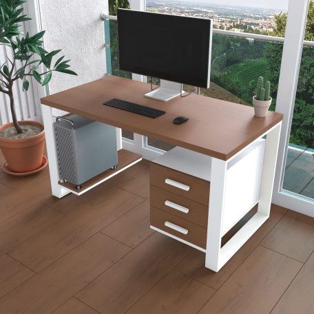 Комп'ютерний стіл з натурального дерева (ясен) Остін Wood WL 120*60*75 Махагон Світлий (22220001)