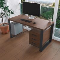 Комп'ютерний стіл з натурального дерева (дуб) Остін Wood 120*60*75 Махагон Світлий (22360001)