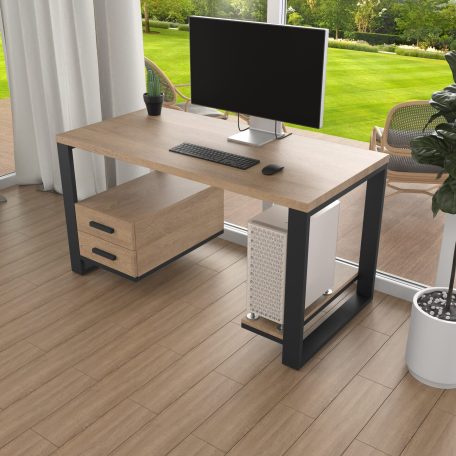 Комп'ютерний стіл з натурального дерева (дуб) Таск Wood 120*60*75 Карамель Світла (22390019)