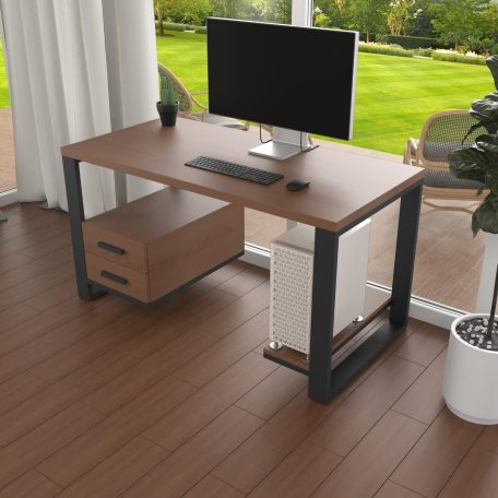 Комп'ютерний стіл з натурального дерева (ясен) Таск Wood 120*60*75 Махагон Світлий (22230001)