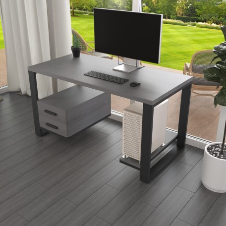Комп'ютерний стіл з натурального дерева (ясен) Таск Wood 120*60*75 Сірий Камінь (22230016)