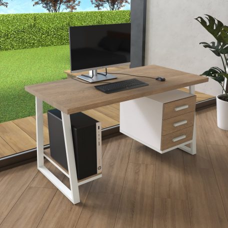 Комп'ютерний стіл з натурального дерева (дуб) Вірджинія Wood WL 120*60*75 Карамель Світла (22350007)