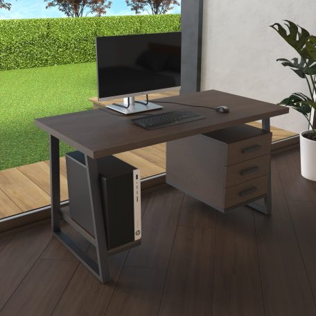 Комп'ютерний стіл з натурального дерева (дуб) Вірджинія Wood 120*60*75 Горіх Натуральний (22330013)