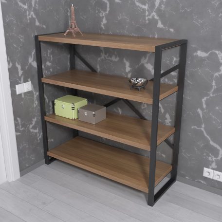 Дерев'яний стелаж лофт Афіна Wood Line Масив ясену 115*34*120 (1160101)