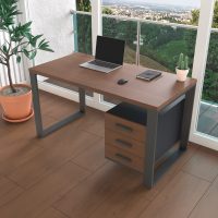 Письмовий стіл з натурального дерева (дуб) Остін Wood BL 120*60*75 Махагон Світлий (32240001)