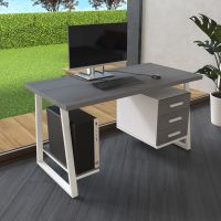 Письмовий стіл з натурального дерева (ясен) Вірджинія Wood WL 140*70*90 Сірий Камінь (32140213)