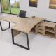 Кабінетні меблі для дому Берн Дуб Аппалачі/Чорний 130x90 см