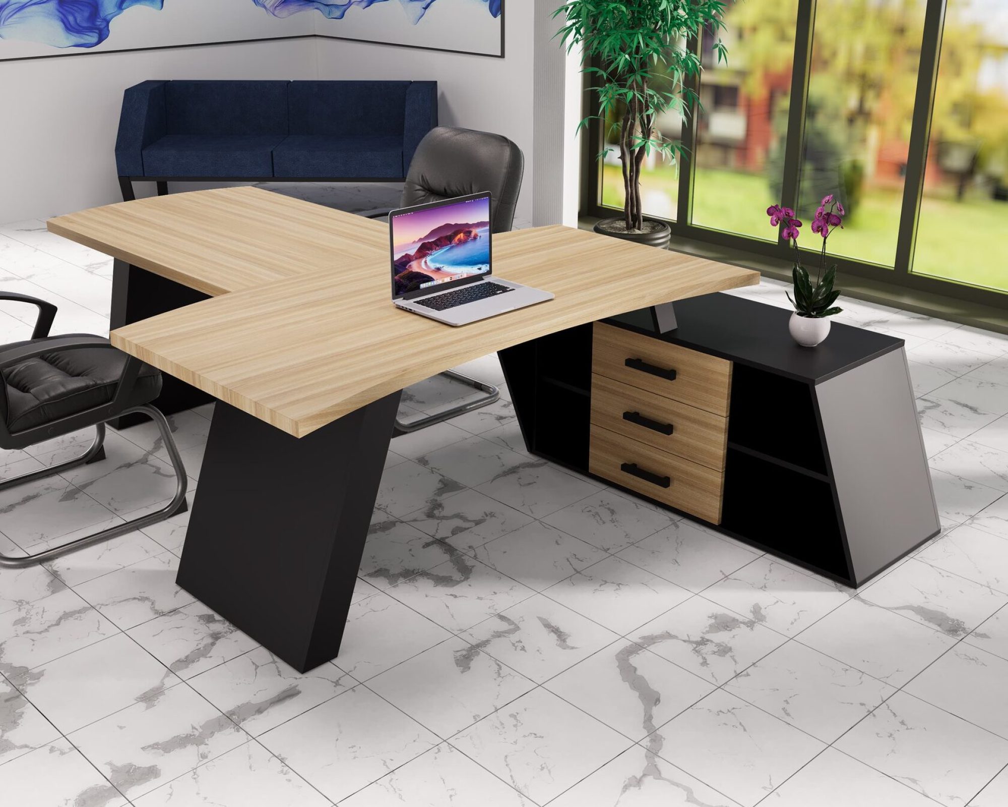 Стіл керівника Далас WOOD 160*70 (31300001) довжина 1.6 м, ширина 0.7 м, стільниця Масив ясену