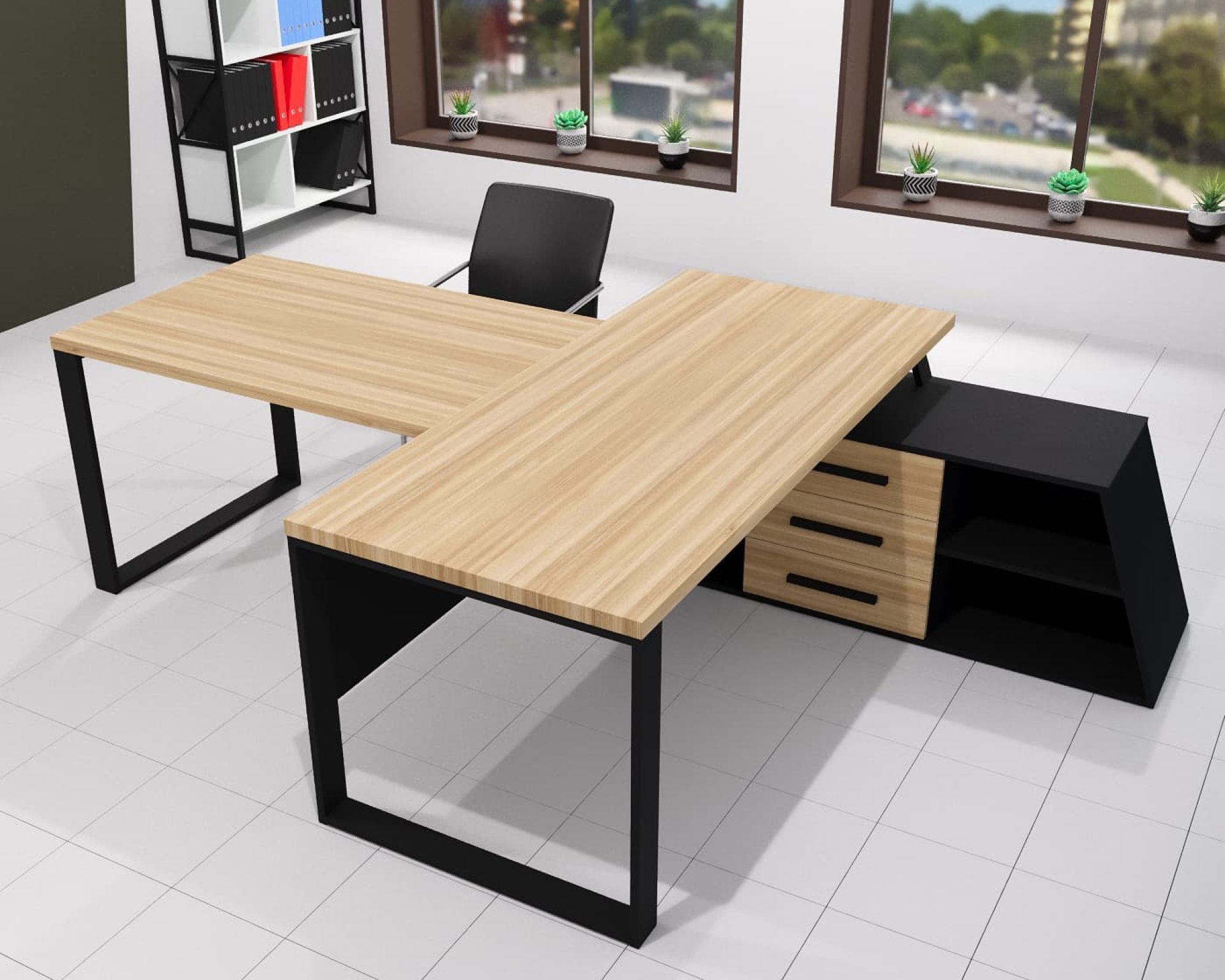 Стіл керівника Ліон WOOD 120*70 (31200001) довжина 1.2 м, ширина 0.7 м, стільниця Масив ясену