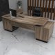 Директорський стіл Маркус 210x70 см Дуб Каньйон/Чорний