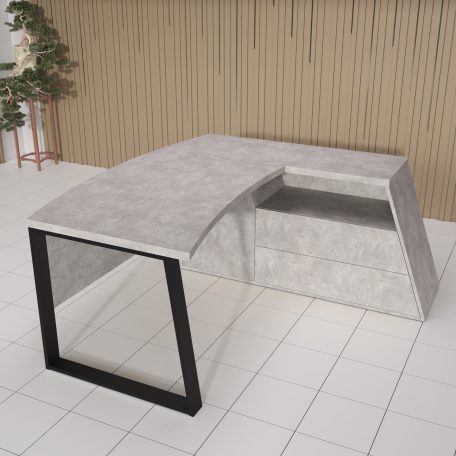 Директорські столи Марсель Бетон/Чорний 120x70 см (marsel-42270010)