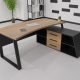 Стіл керівника Турин WOOD (дуб) 180*80 (42130039) довжина 1.8 м, ширина 0.8 м, стільниця Натуральний Чорний