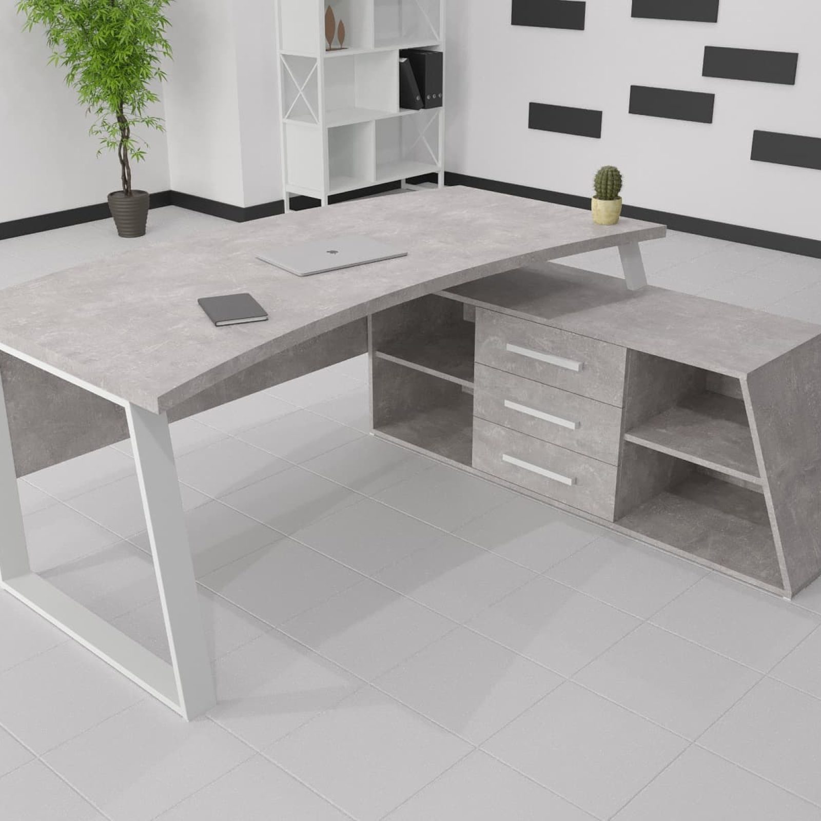 Шикарний кабінет директора Турін Бетон 120x70 см