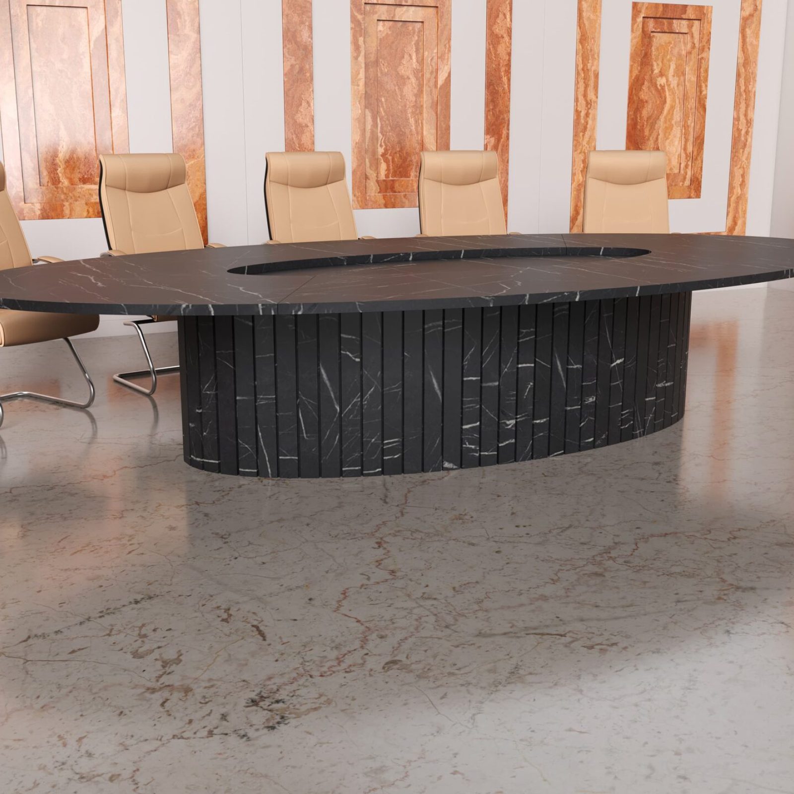 Овальний стіл для переговорів Аделіна 275x120 см