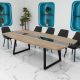 Овальний стіл для переговорів Асканія Glass Line Горіх Селект 180x80 см