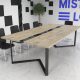 Конференц стіл Бруклін Glass Line Чорний/Чорний 240x90 см