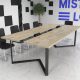 Конференц стіл Бруклін Glass Line Чорний/Чорний 240x90 см