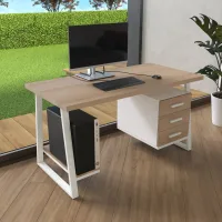 Комп'ютерний стіл з натурального дерева (ясен) Вірджинія Wood WL 130*70*82 Карамель Світла (22190124)
