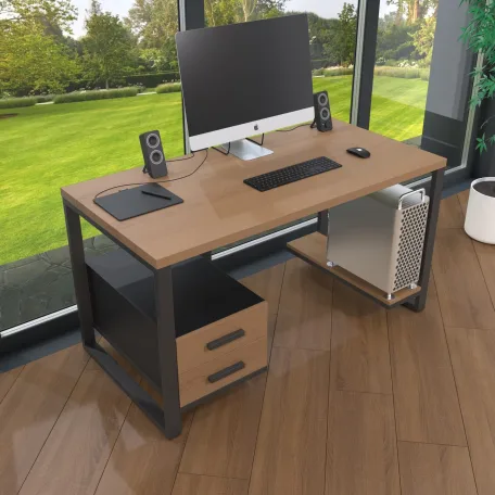 Комп'ютерний стіл з натурального дерева (ясен) Альфред Wood BL 120*60*75 Золотистий Пісок (22160003)