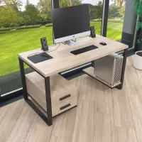 Комп'ютерний стіл з натурального дерева (дуб) Альфред Wood 120*60*75 Світле Дерево (22310004)