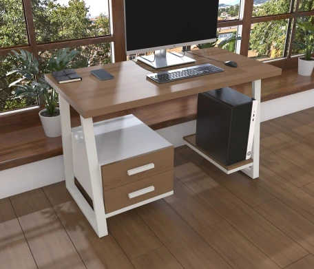 Комп'ютерний стіл з натурального дерева (ясен) Джорджія Wood WL 120*60*75 Золотистий Пісок (22120003)