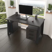 Комп'ютерний стіл з натурального дерева (ясен) Джорджія Wood 120*60*75 Темний Шоколад (22100022)
