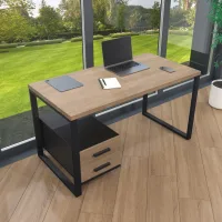 Письмовий стіл з натурального дерева (дуб) Альфред Wood BL 130*60*75 Карамель Світла (32210088)