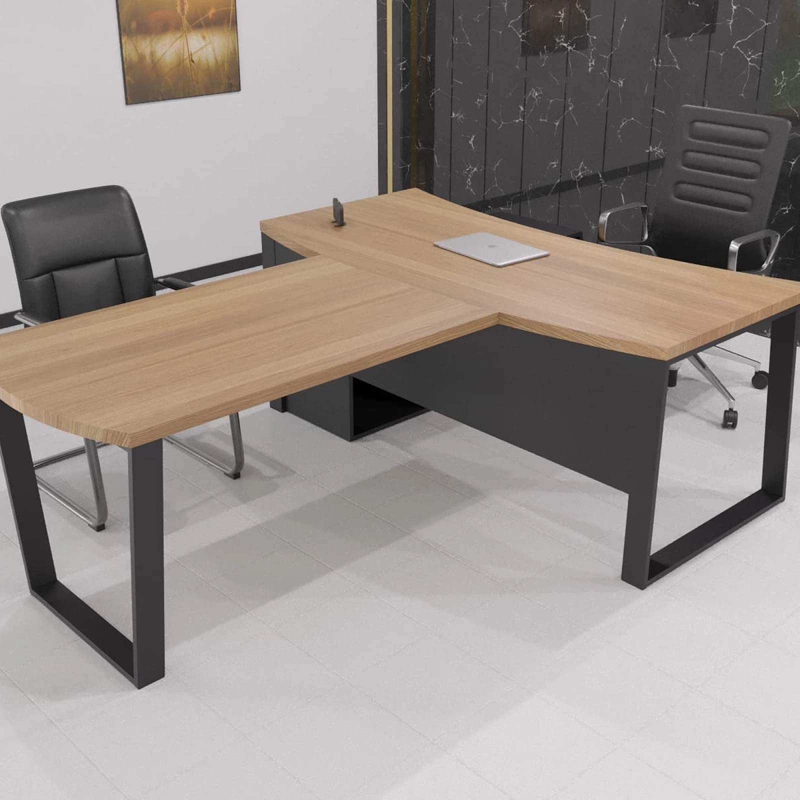 Стіл керівника Берн WOOD 120*80 довжина 1.2 м, ширина 0.8 м, стільниця Масив дубу