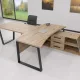 Кабінетні меблі для дому Берн Дуб Аппалачі/Чорний 130x90 см