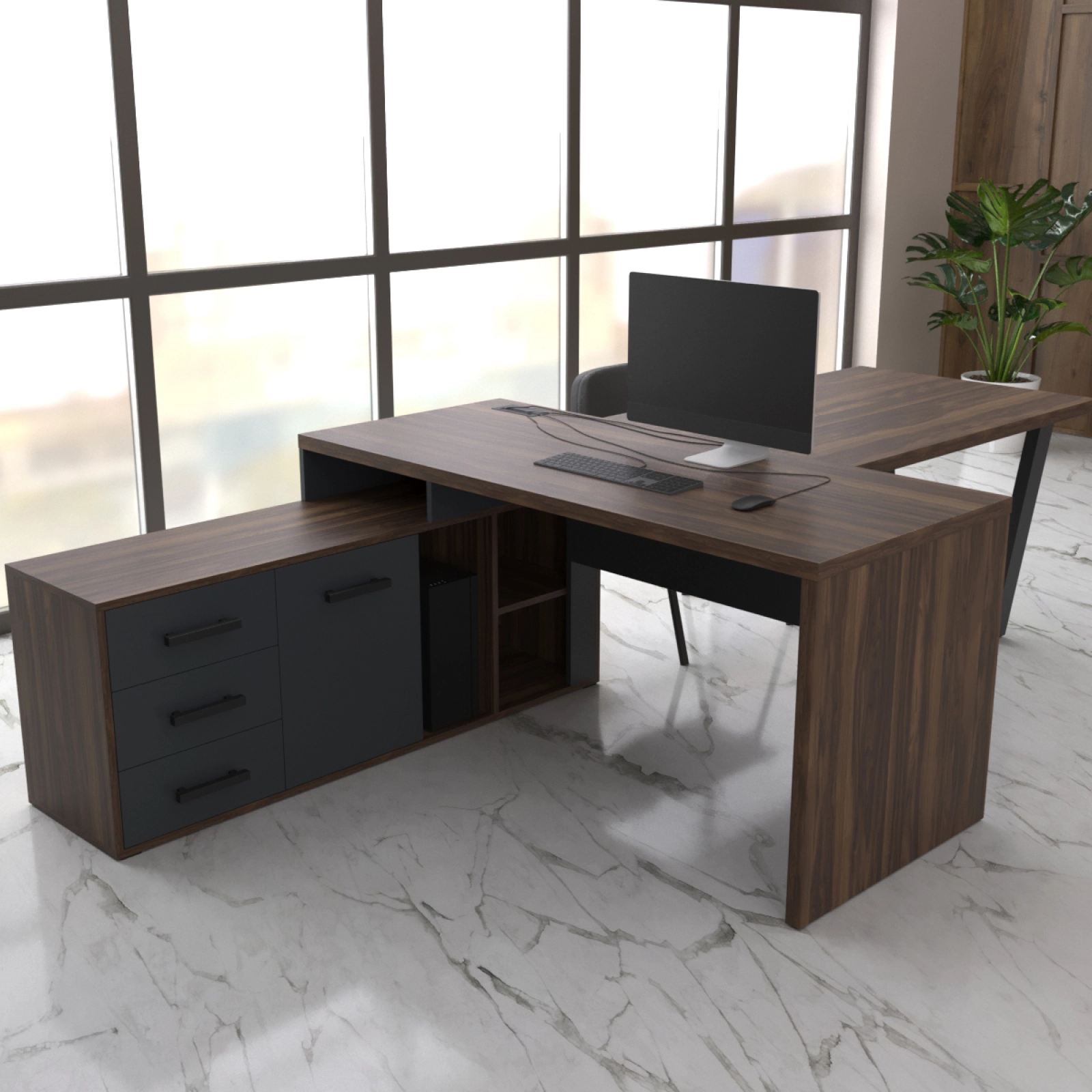 Меблі для кабінету директора vilnus-t Горіх Модена 180x80 см