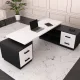 Стіл директора Дамір Black Білий/Чорний 160x70 см