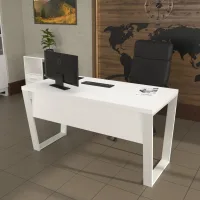 Кабінет начальника Мемфіс Білий/Білий 120x70 см