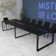 Стіл переговорний Аскольд Glass Line Чорний/Чорний